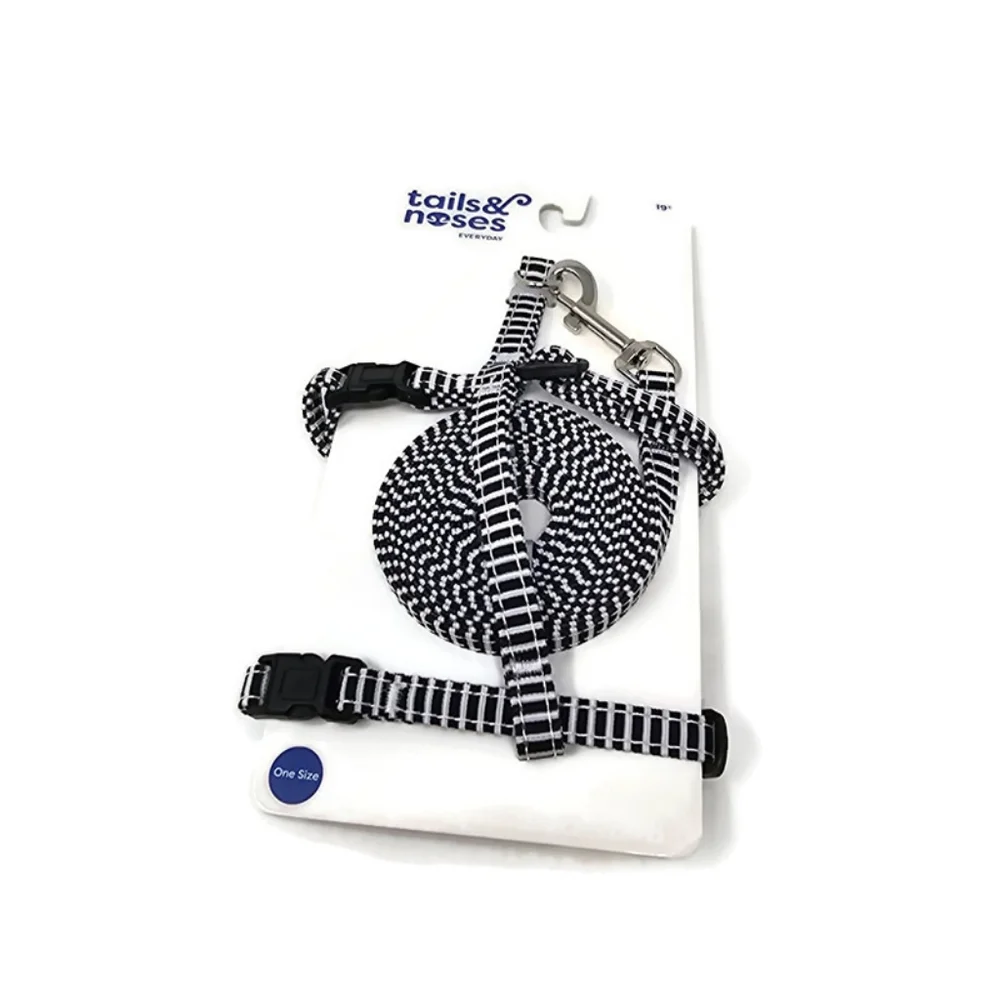 Tails & Noses Black and White Cat Harness New